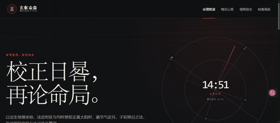 玄枢命盘 · AI 研判平台项目截图 1